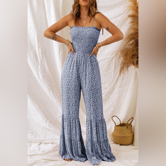 Pants - Floral Jumpsuit